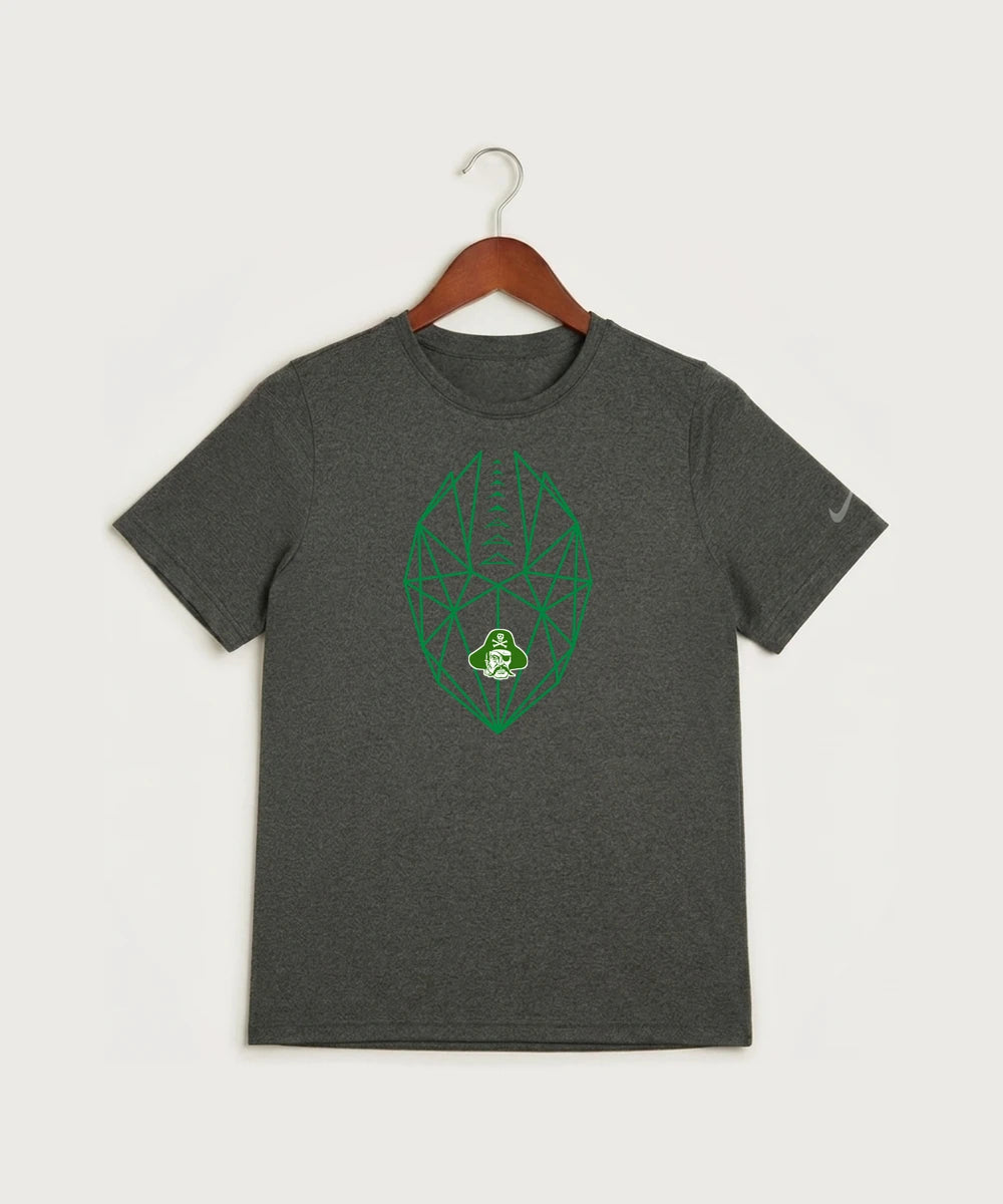 Verndale High School Football (Boys) - Dark Smoke Heather Nike Youth Swoosh Sleeve rLegend Tee NKDX8787