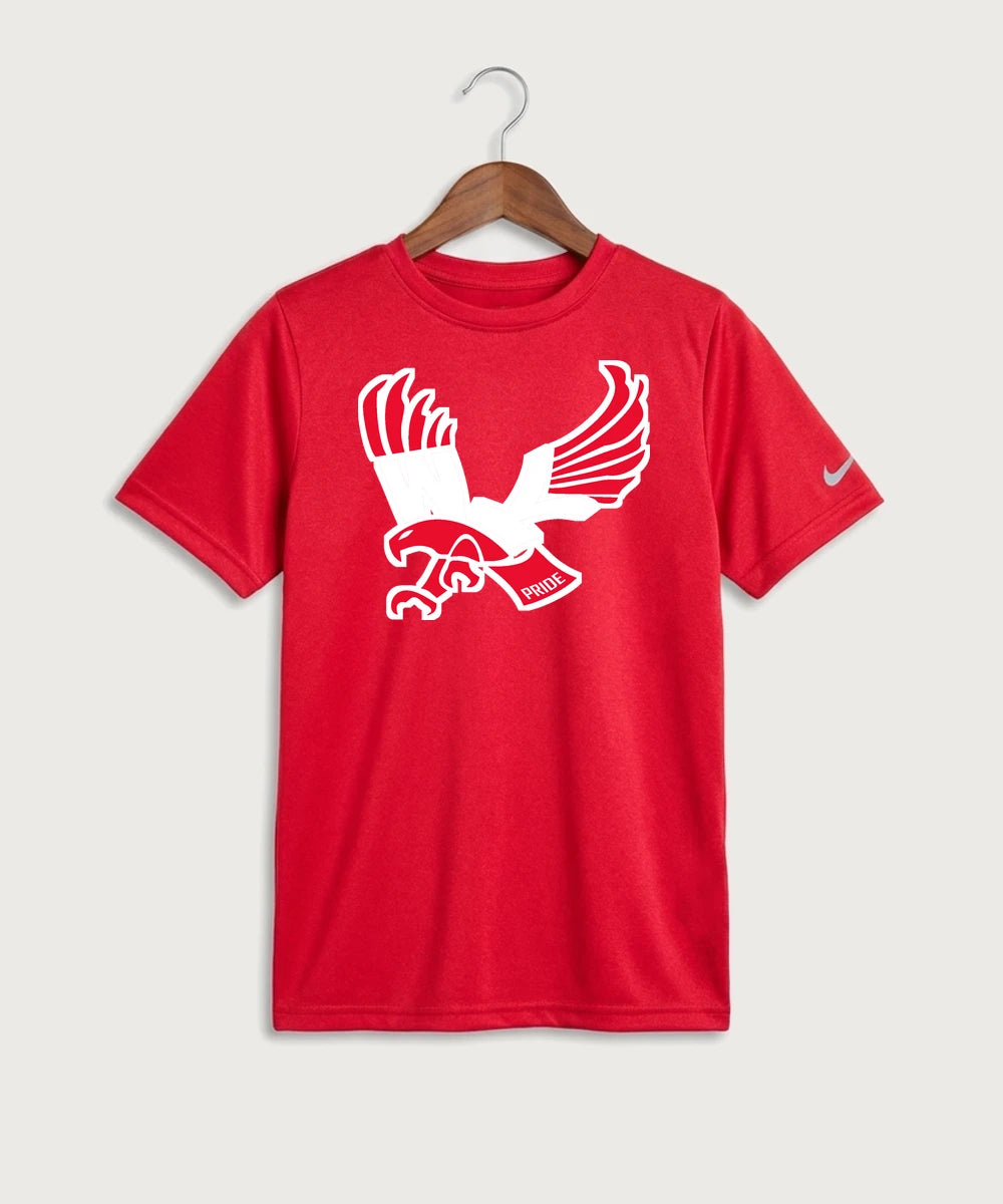 Wabasha Kellogg High School Volleyball (Girls) - University Red Nike Youth Swoosh Sleeve rLegend Tee NKDX8787
