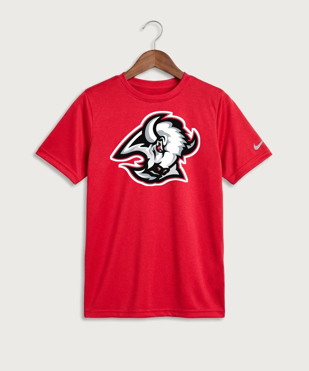 Buffalo High School Football (Boys) - University Red Nike Youth Swoosh Sleeve rLegend Tee NKDX8787