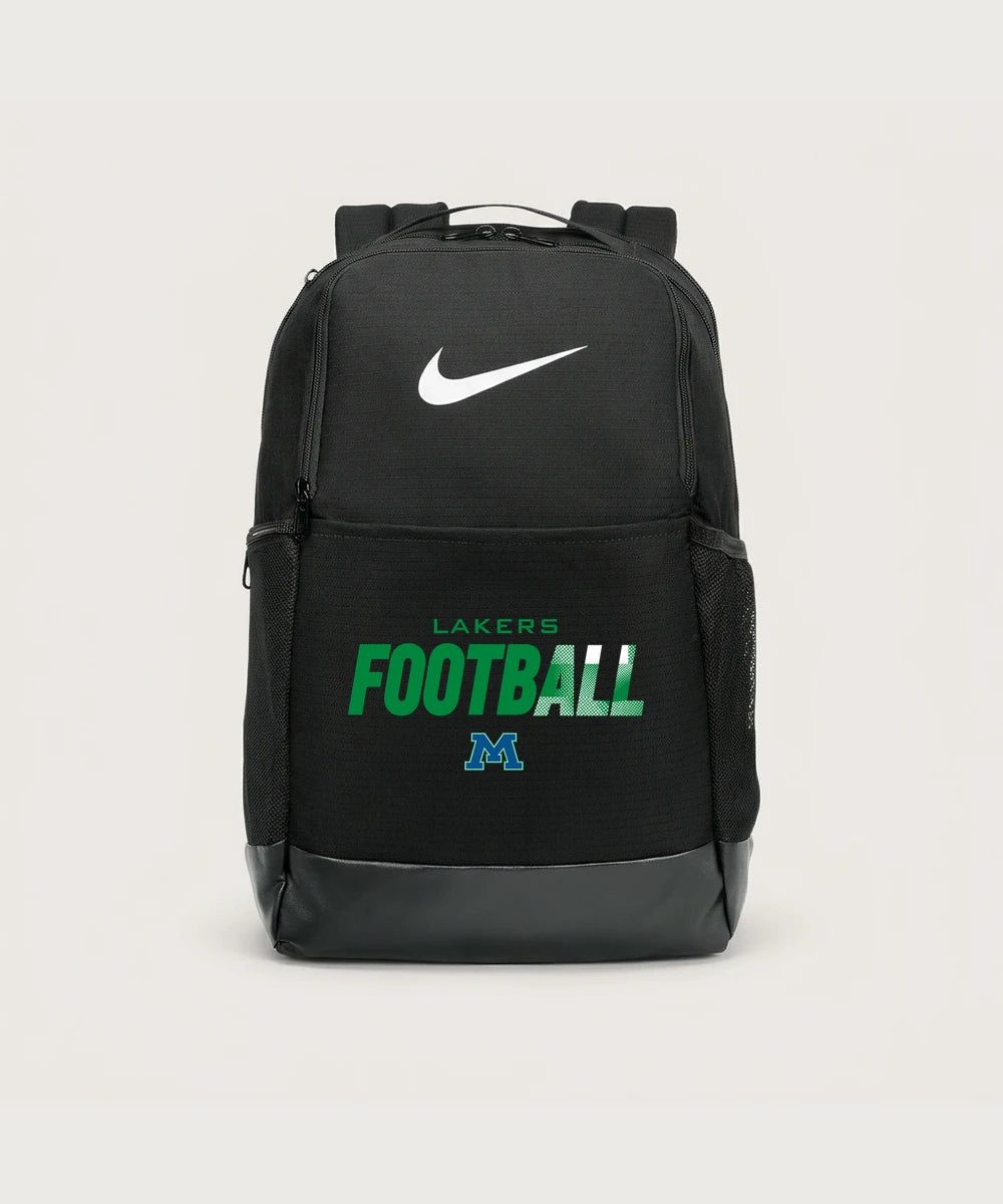 Minnewaska Area High School Football (Boys) - Black Nike Brasilia Medium Backpack NKDH7709