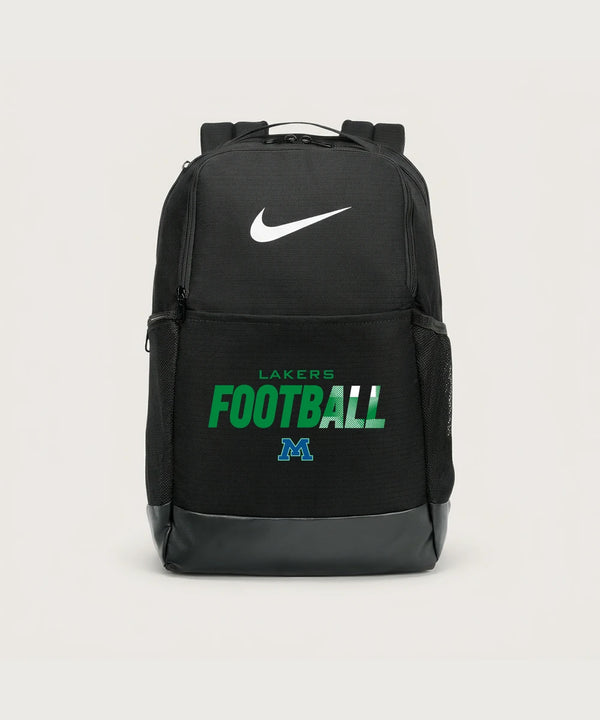 Minnewaska Area High School Football (Boys) - Black Nike Brasilia Medium Backpack NKDH7709