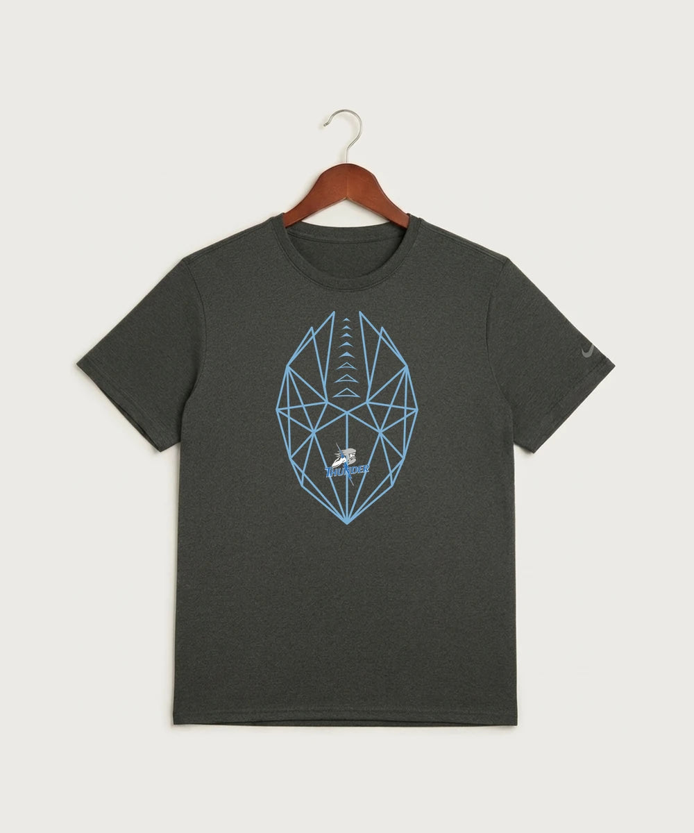 Long Prairie Grey Eagle High School Football (Boys) - Dark Smoke Heather Nike Swoosh Sleeve rLegend Tee NKDX8730