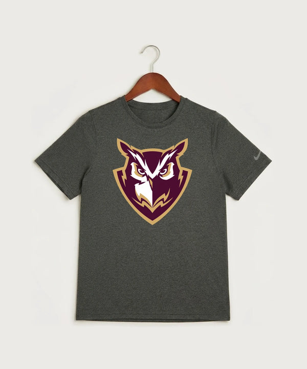 Hancock High School Football (Boys) - Dark Smoke Heather Nike Youth Swoosh Sleeve rLegend Tee NKDX8787