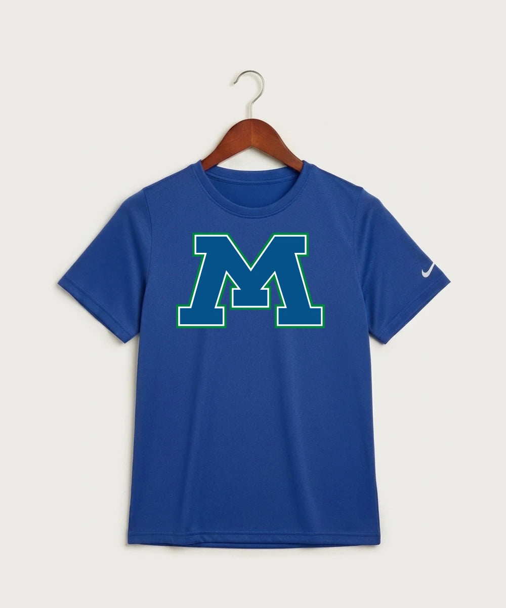 Minnewaska Area High School Football (Boys) - Game Royal Nike Youth Swoosh Sleeve rLegend Tee NKDX8787