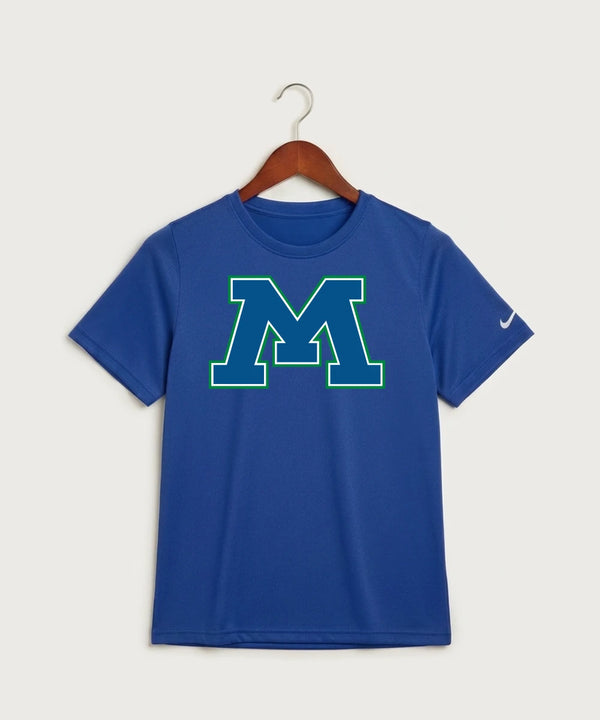 Minnewaska Area High School Football (Boys) - Game Royal Nike Youth Swoosh Sleeve rLegend Tee NKDX8787