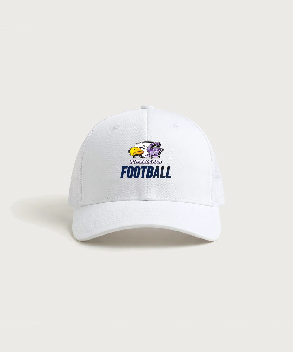 Grand Meadow Football - White/ White Sport-Tek Club Trucker Cap STC46