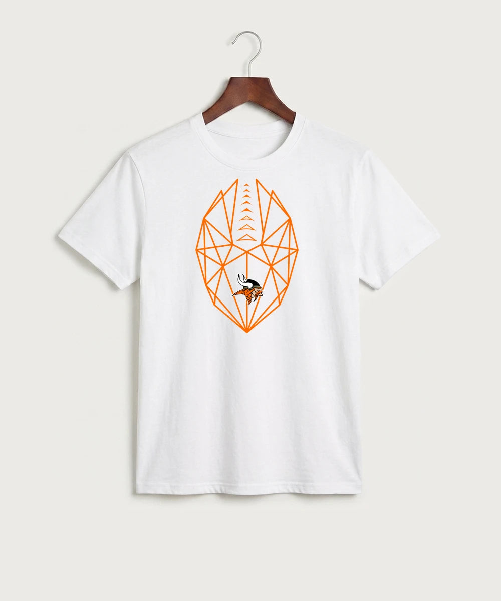 Littlefork Big Falls High School Football (Boys) - White Port & Co Core Cotton Tee. PC54