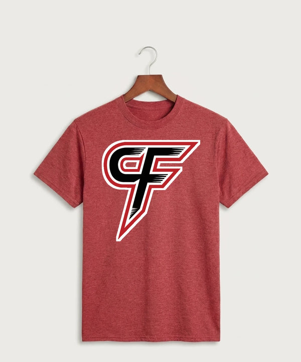 Cannon Falls High School Volleyball (Girls) - Heather Red Port & Co Core Cotton Tee. PC54