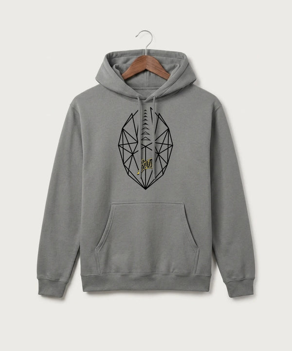 Burnsville High School Football (Boys) - Medium Grey Port & Co Core Fleece Pullover Hooded Sweatshirt. PC78H