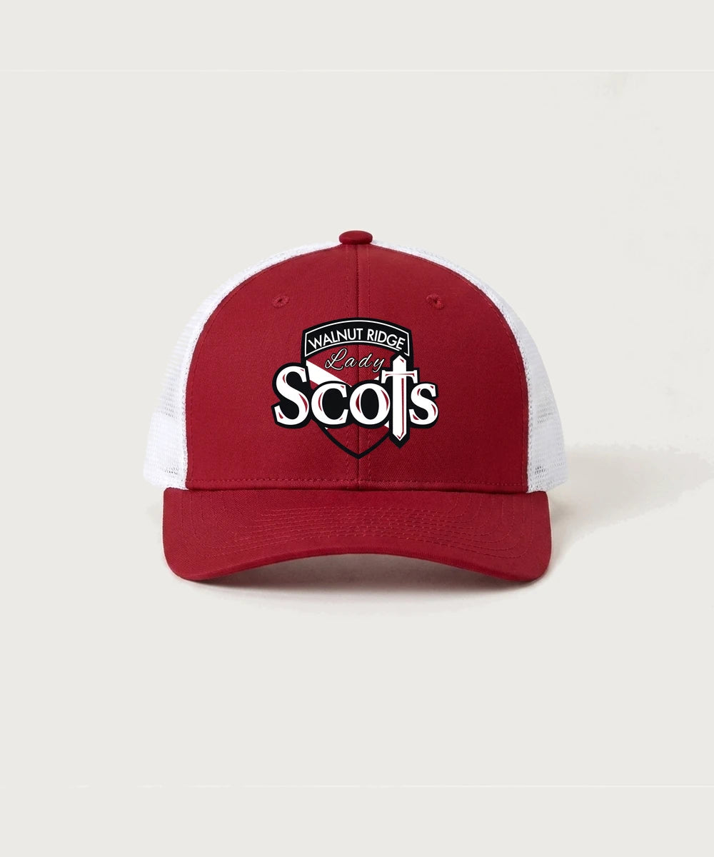 Walnut Ridge High School Basketball Team Store - Deep Red/ White Sport-Tek Club Trucker Cap STC46