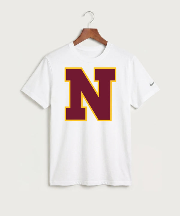 Northfield High School Volleyball (Girls) - White Nike Swoosh Sleeve rLegend Tee NKDX8730