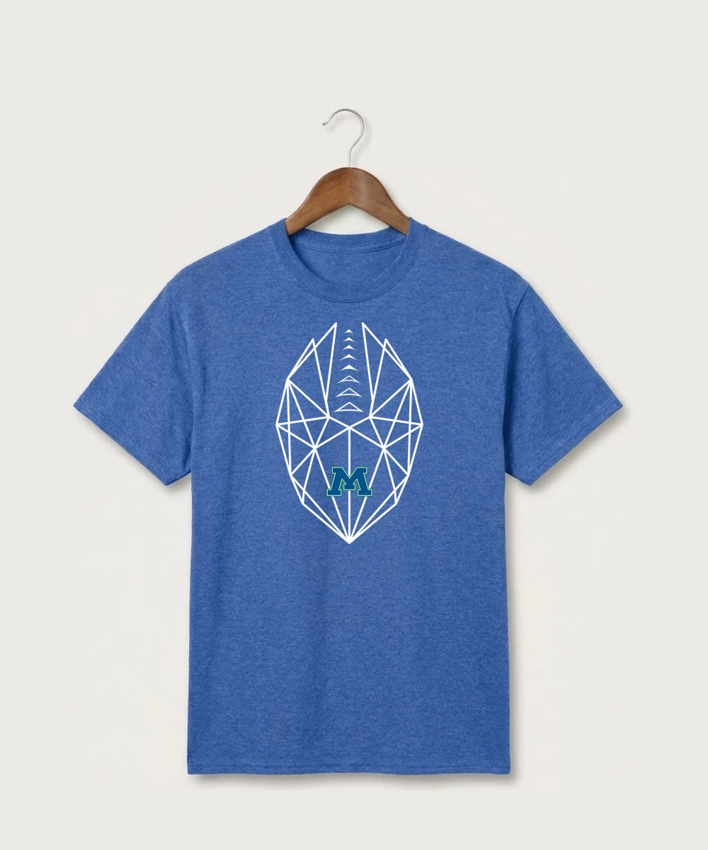 Minnewaska Area High School Football (Boys) - Heather Royal Port & Co Core Cotton Tee. PC54