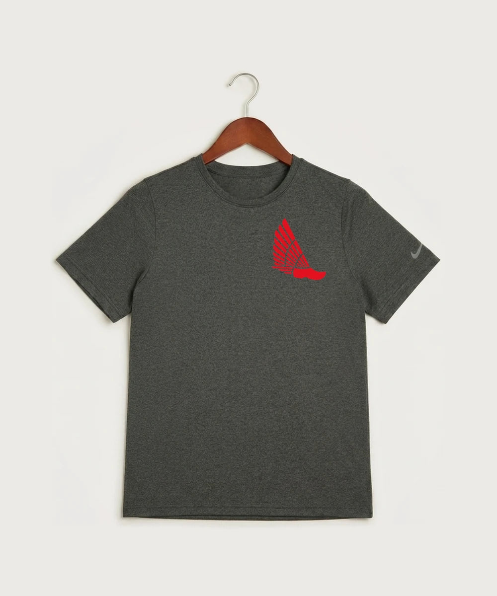 Edgerton High School Band Team Store - Dark Smoke Heather Nike Youth Swoosh Sleeve rLegend Tee NKDX8787
