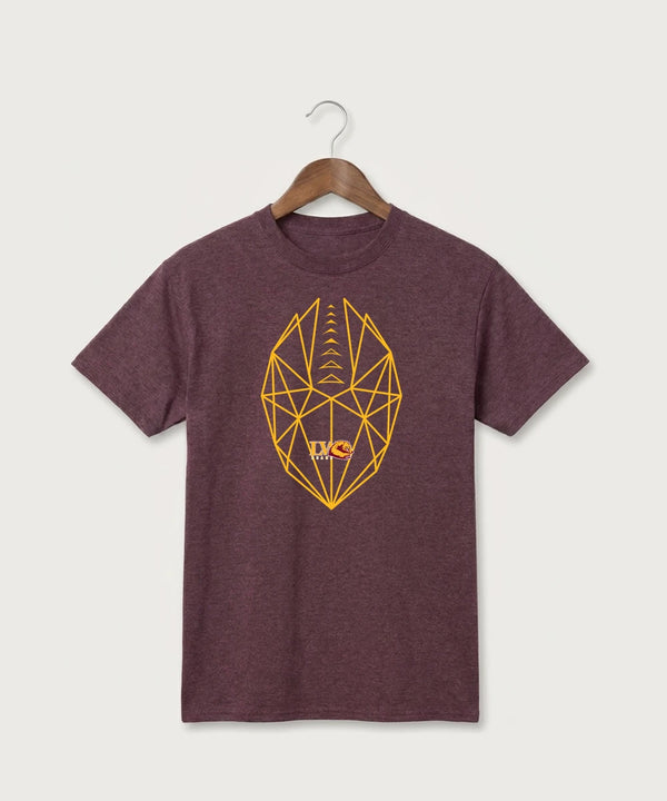 Lake of the Woods High School Football (Boys) - Heather Athletic Maroon Port & Co Core Cotton Tee. PC54