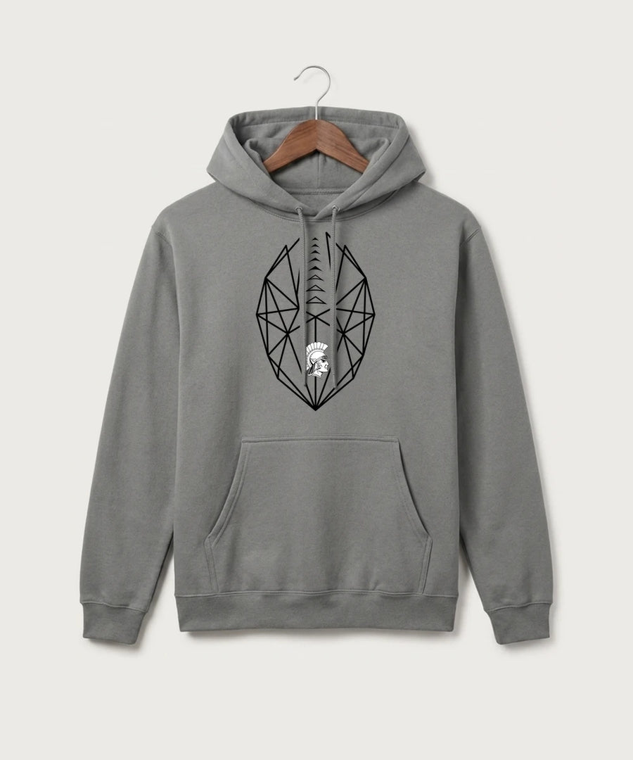 Wauwatosa West Football - Medium Grey Port & Co Core Fleece Pullover Hooded Sweatshirt. PC78H