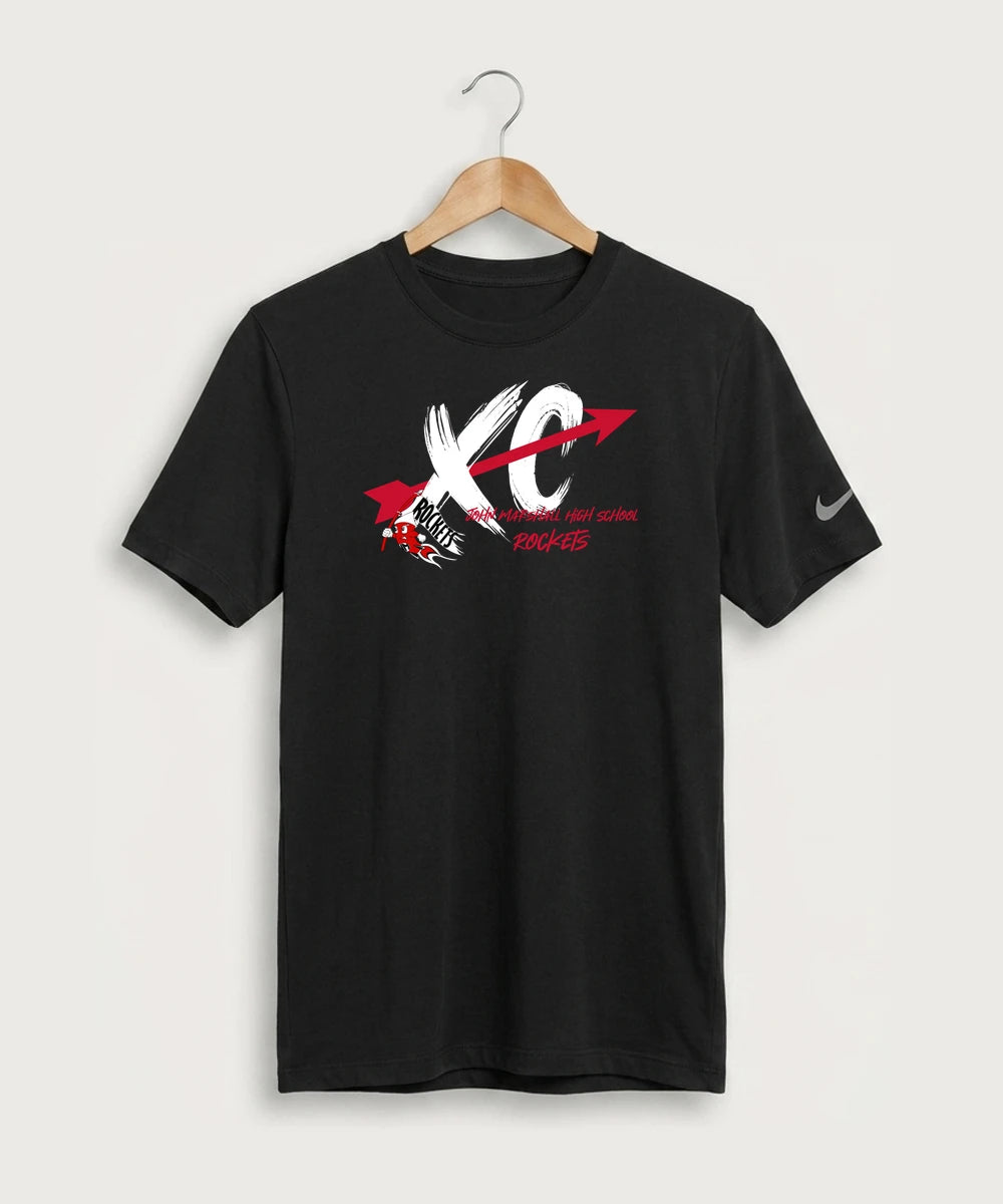 John Marshall High School Cross Country (Coed) - Black Nike Swoosh Sleeve rLegend Tee NKDX8730