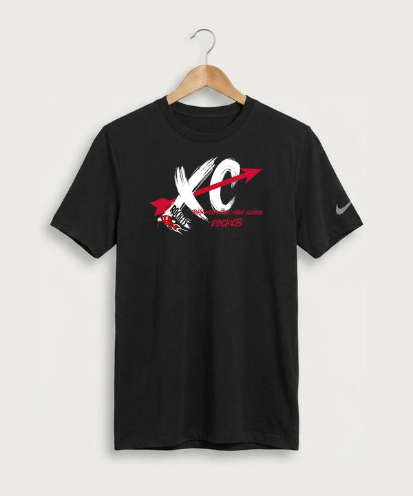 John Marshall High School Cross Country (Coed) - Black Nike Swoosh Sleeve rLegend Tee NKDX8730