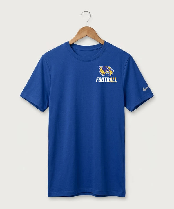 Wadena Deer Creek High School Football (Boys) - Game Royal Nike Swoosh Sleeve rLegend Tee NKDX8730