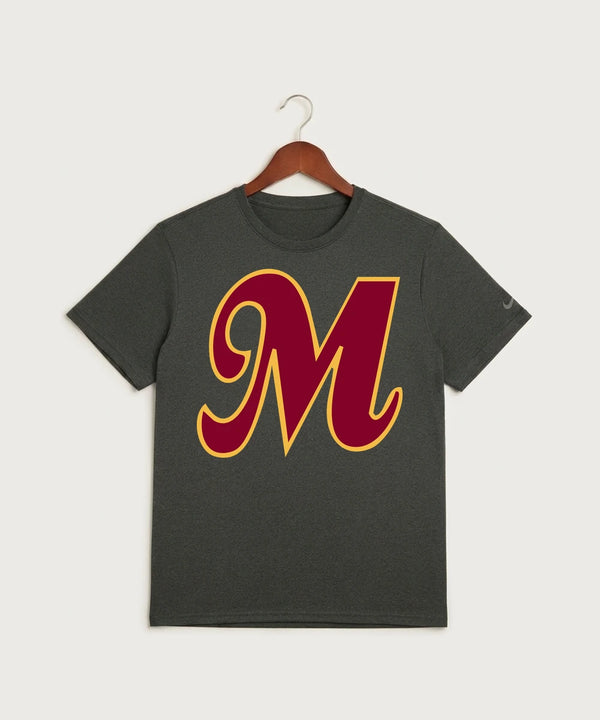 MAYBA Baseball Team Store - Dark Smoke Heather Nike Swoosh Sleeve rLegend Tee NKDX8730