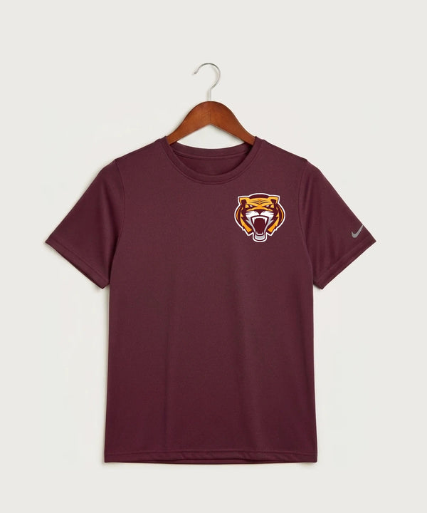 Stewartville High School Football (Boys) - Deep Maroon Nike Youth Swoosh Sleeve rLegend Tee NKDX8787