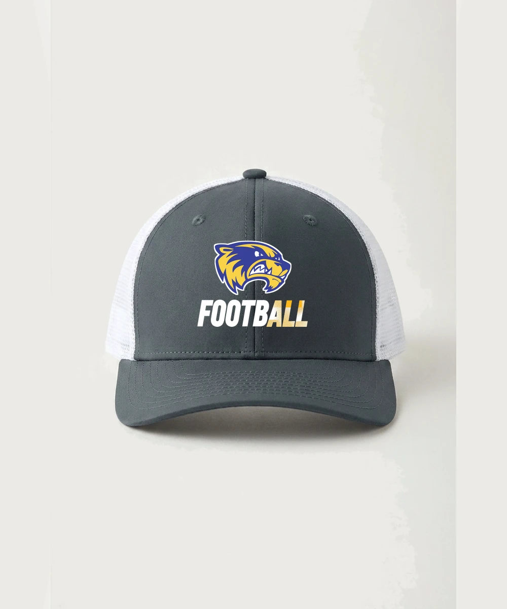 Wadena Deer Creek High School Football (Boys) - Iron Grey/ White Sport-Tek Club Trucker Cap STC46