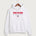 John Marshall High School Swimming (Girls) - White Port & Co Core Fleece Pullover Hooded Sweatshirt. PC78H