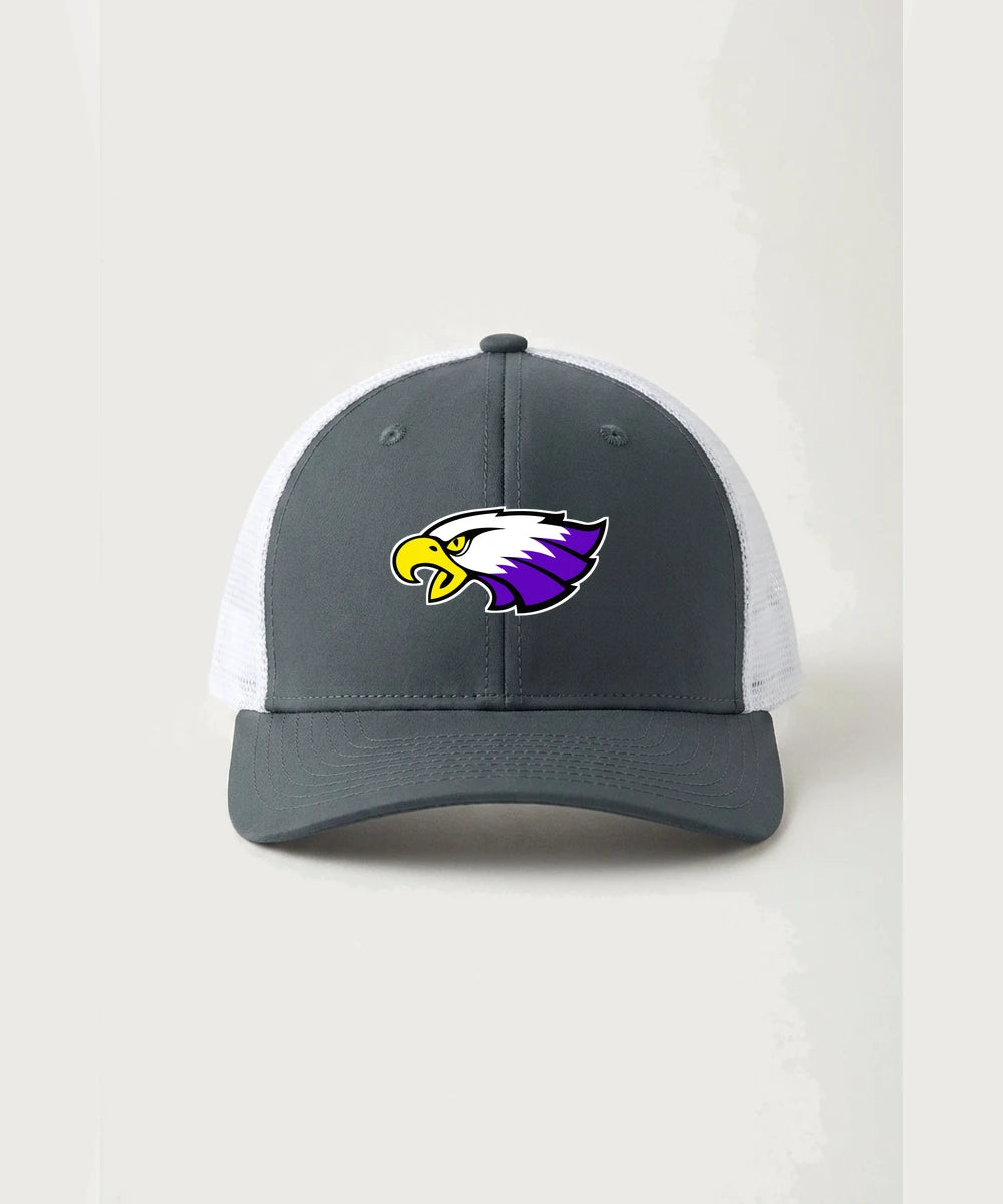 Red Wing High School Football - Iron Grey/ White Sport-Tek Club Trucker Cap STC46