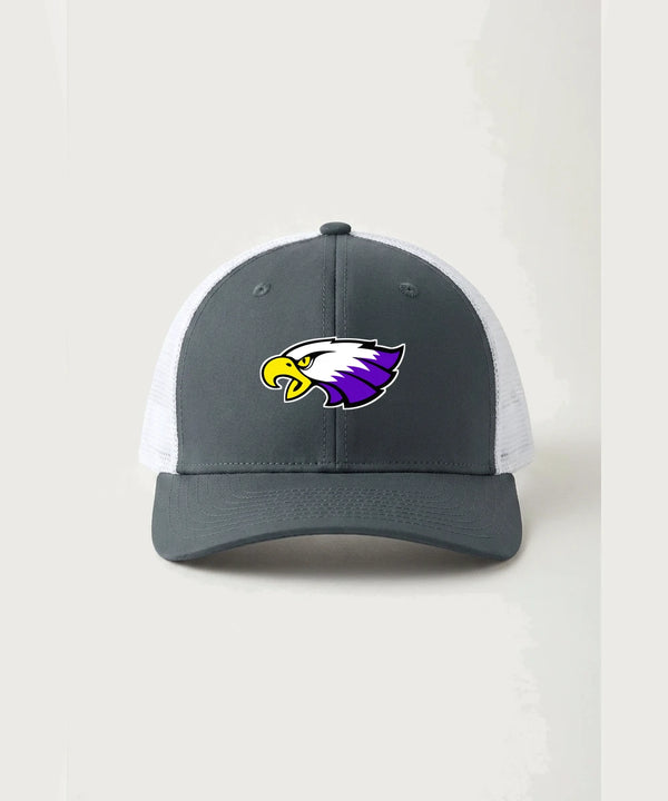 Red Wing High School Football - Iron Grey/ White Sport-Tek Club Trucker Cap STC46