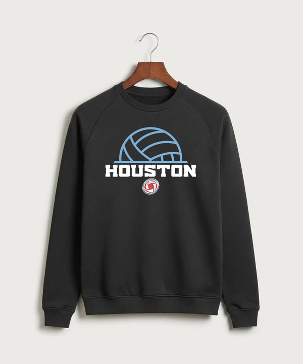 Houston Volleyball - Black Crewneck