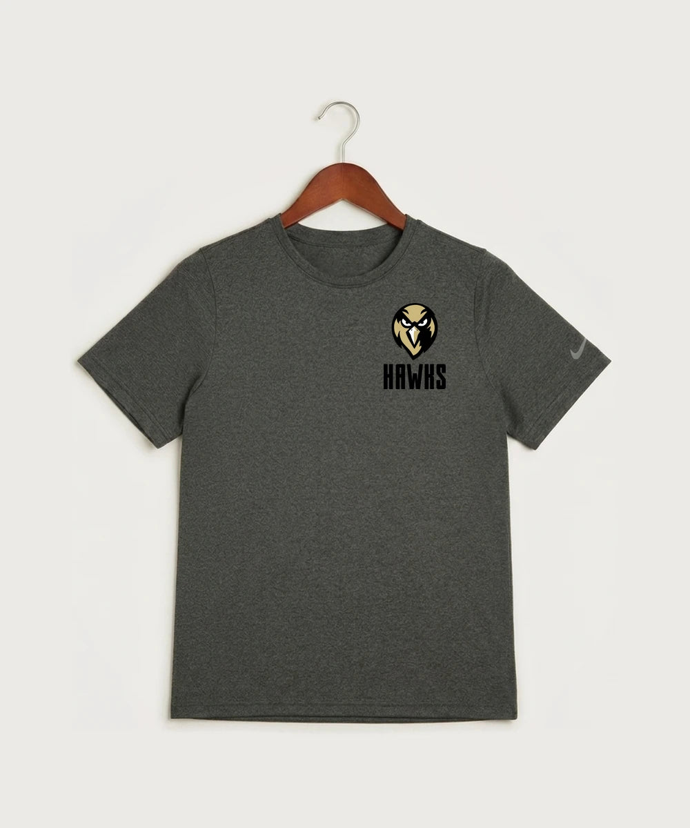 Hudson Catholic High School Soccer Team Store - Dark Smoke Heather Nike Youth Swoosh Sleeve rLegend Tee NKDX8787