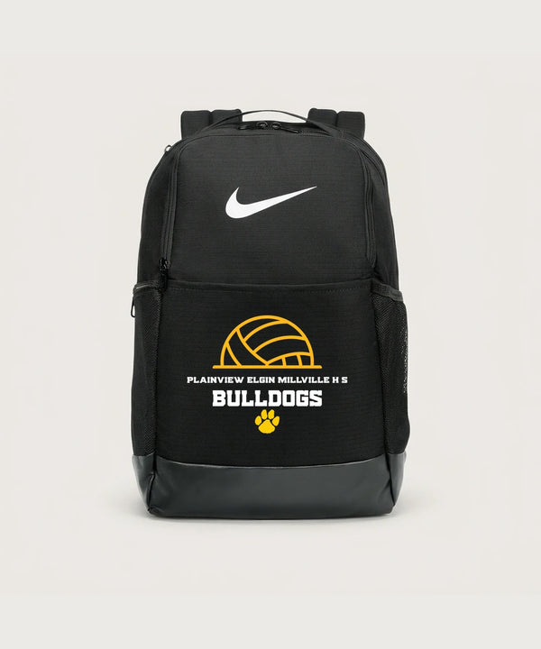 Plainview Elgin Millville H S Volleyball (Girls) - Black Nike Brasilia Medium Backpack NKDH7709