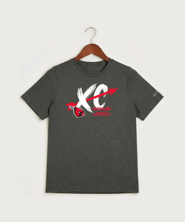 Forreston Cross Country - Dark Smoke Heather Nike Youth Swoosh Sleeve rLegend Tee NKDX8787