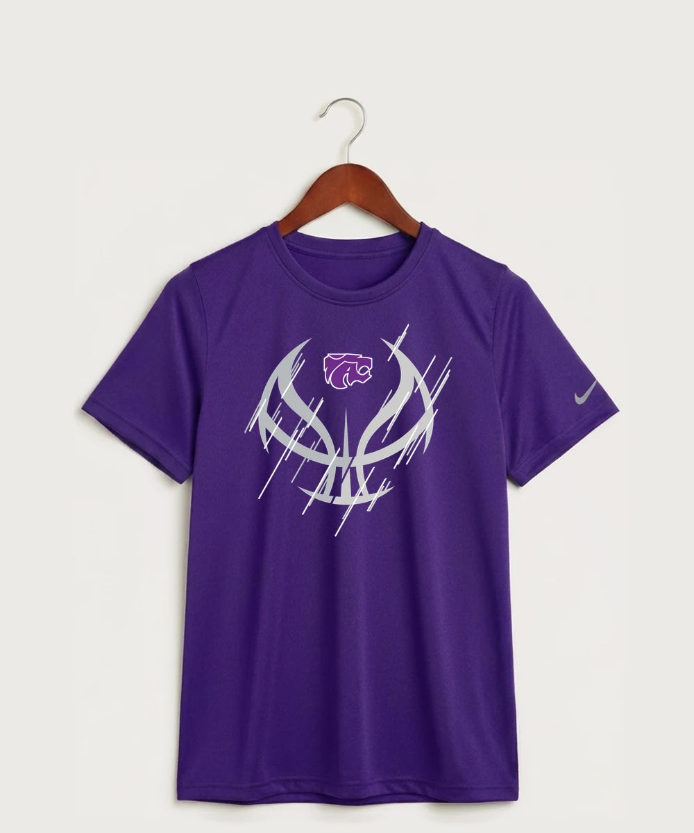 Axtell High School Basketball (Girls) Team Store - Court Purple Nike Youth Swoosh Sleeve rLegend Tee NKDX8787