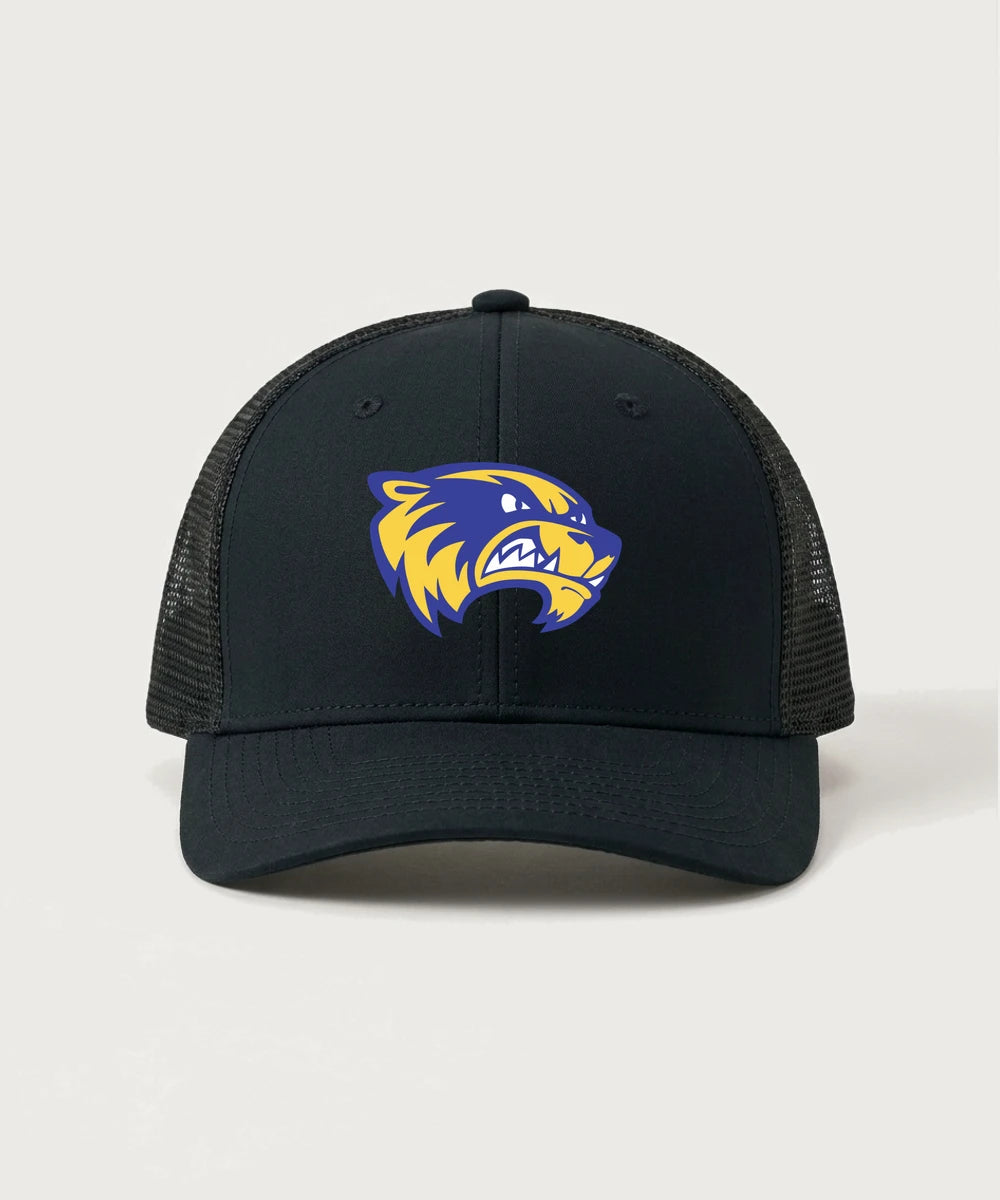 Wadena Deer Creek High School Football (Boys) - Black/ Black Sport-Tek Club Trucker Cap STC46