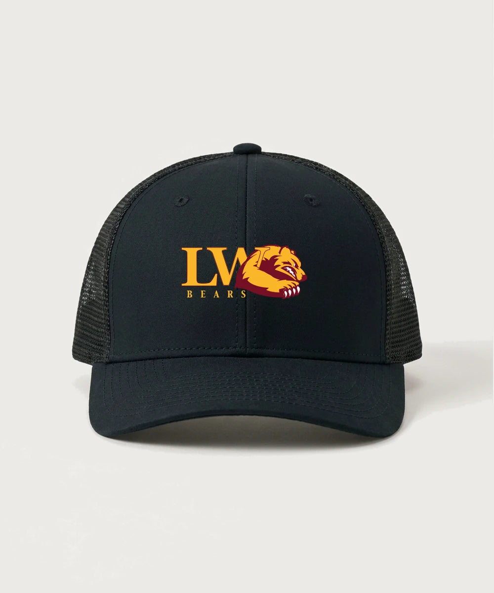 Lake of the Woods High School Football (Boys) - Black/ Black Sport-Tek Club Trucker Cap STC46