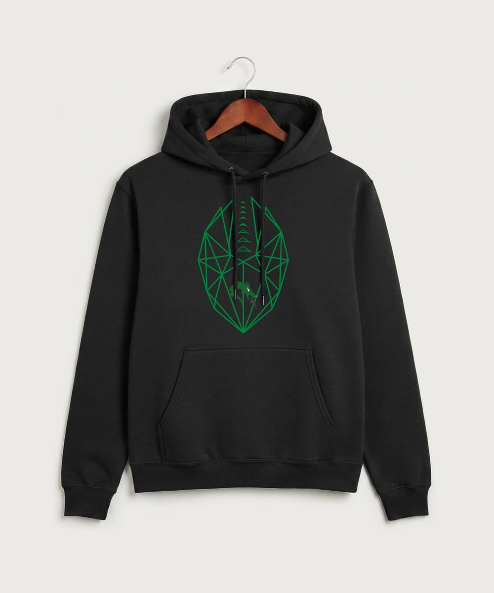 Pine City High School Football (Boys) - Jet Black Port & Co Core Fleece Pullover Hooded Sweatshirt. PC78H