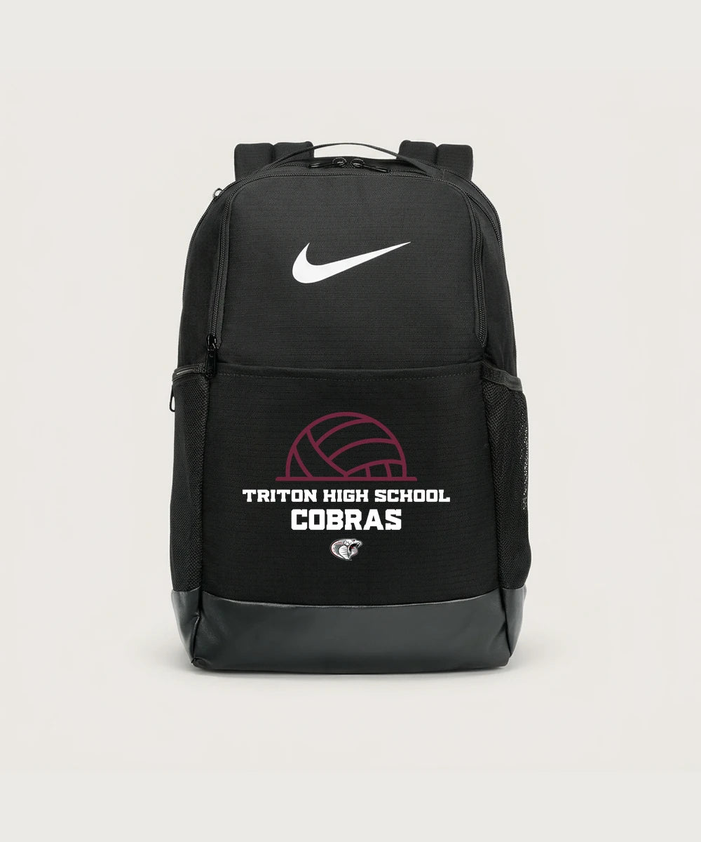 Triton High School Volleyball (Girls) - Black Nike Brasilia Medium Backpack NKDH7709