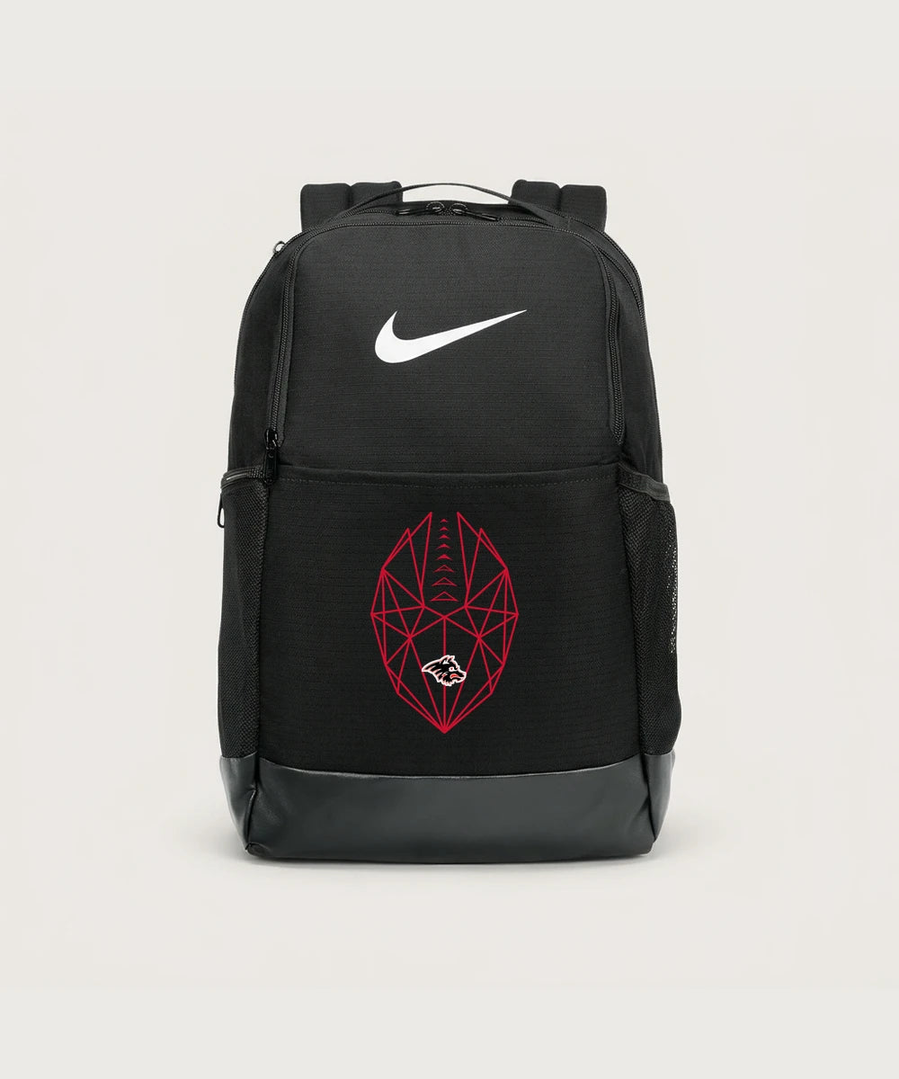 Milaca High School Football (Boys) - Black Nike Brasilia Medium Backpack NKDH7709