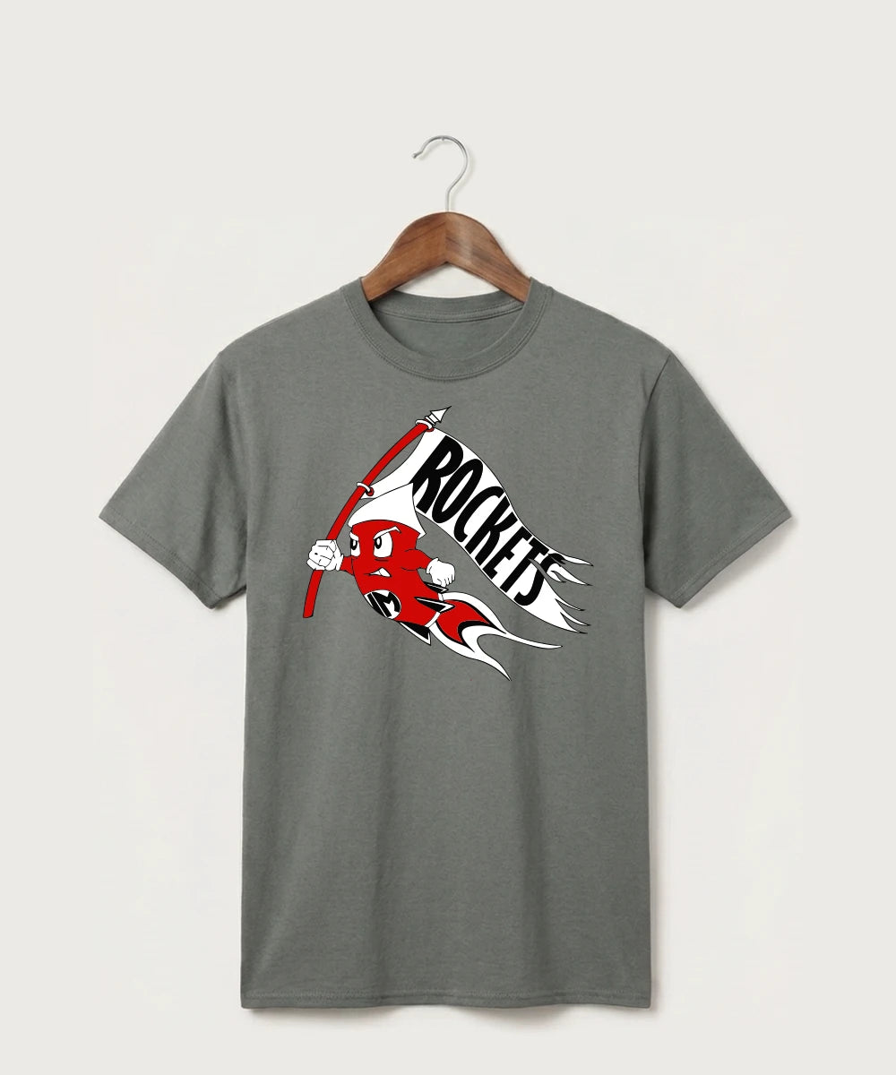 John Marshall High School Swimming (Girls) - Medium Grey Port & Co Core Cotton Tee. PC54