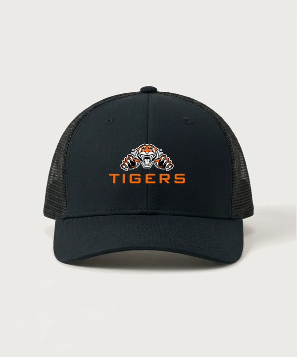 Pine River Backus High School Football (Boys) - Black/ Black Sport-Tek Club Trucker Cap STC46