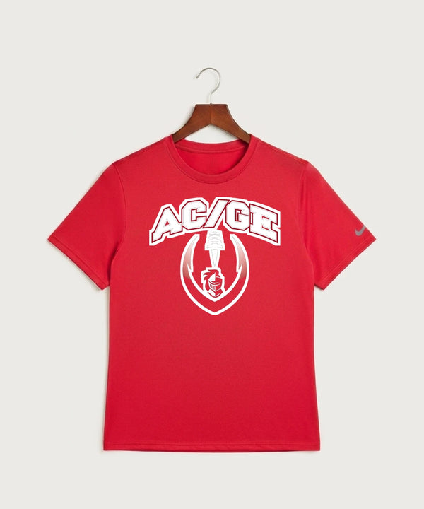 Alden-Conger-Glenville Emmons High School Football (Boys) - University Red Nike Swoosh Sleeve rLegend Tee NKDX8730