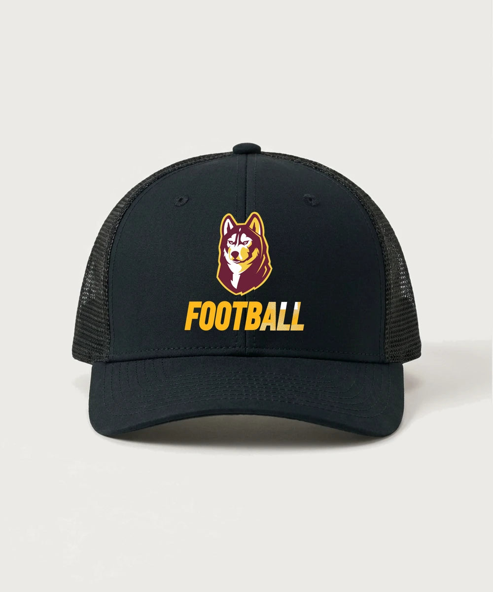 Pillager High School Football (Boys) - Black/ Black Sport-Tek Club Trucker Cap STC46