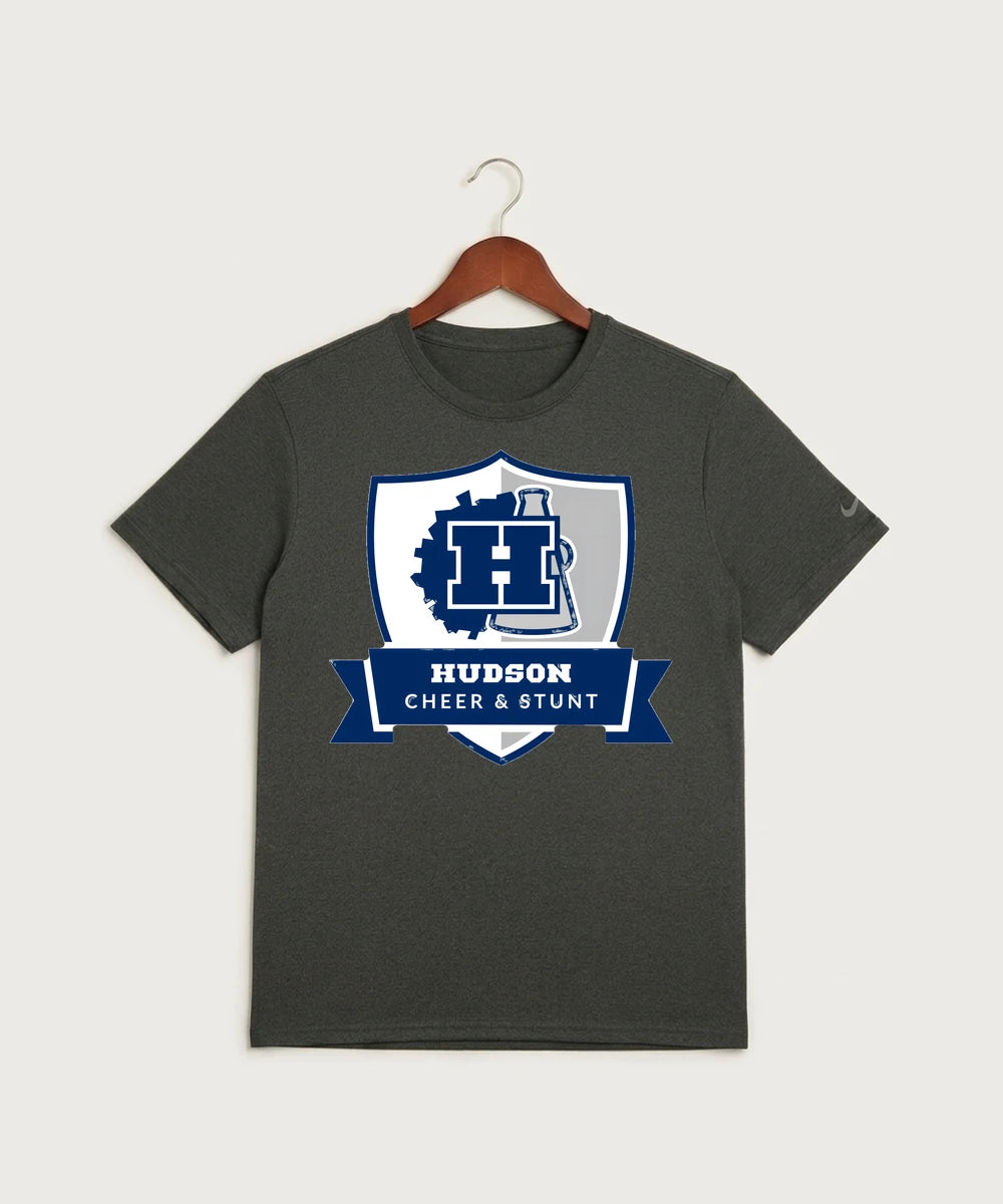 Hudson Cheer & Stunt - Dark Smoke Heather Nike Swoosh Sleeve rLegend Tee NKDX8730