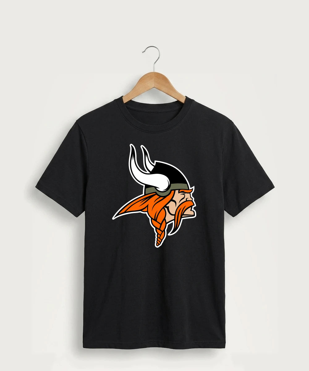 Littlefork Big Falls High School Football (Boys) - Jet Black Port & Co Core Cotton Tee. PC54