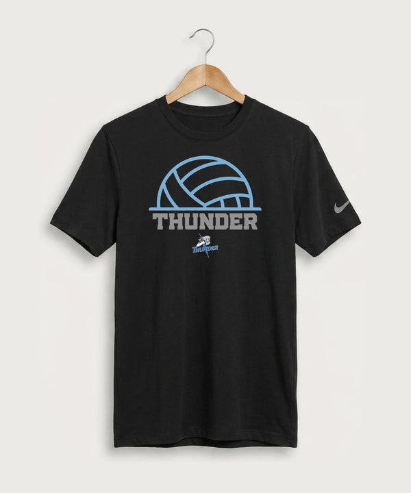 Long Prairie Grey Eagle High School Volleyball (Girls) - Black Nike Swoosh Sleeve rLegend Tee NKDX8730
