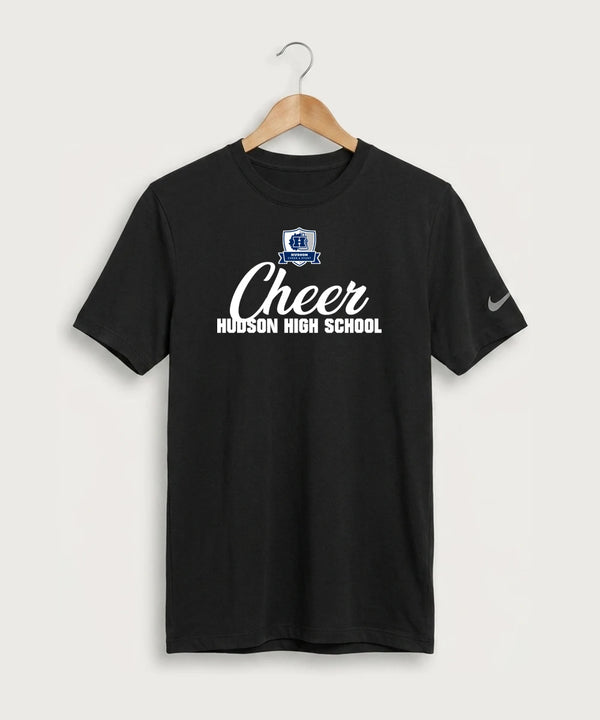 Hudson Cheer & Stunt - Black Nike Swoosh Sleeve rLegend Tee NKDX8730