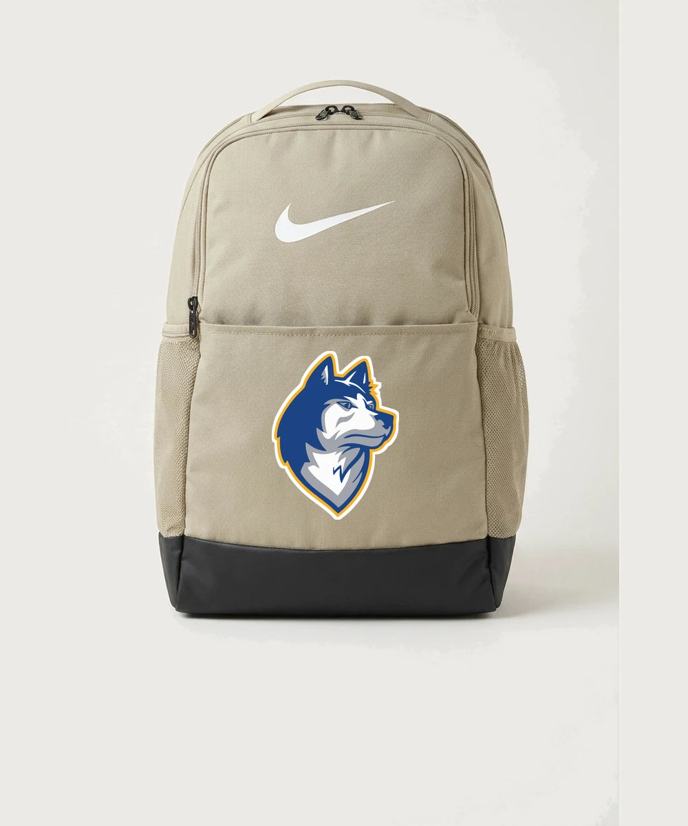 Bigfork Senior High School Football (Boys) - Desert Khaki Nike Brasilia Medium Backpack NKDH7709