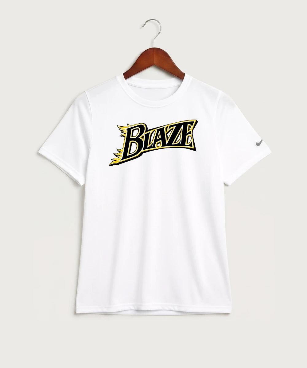 Burnsville High School Football (Boys) - White Nike Youth Swoosh Sleeve rLegend Tee NKDX8787