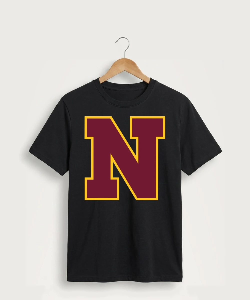 Northfield High School Volleyball (Girls) - Jet Black Port & Co Core Cotton Tee. PC54