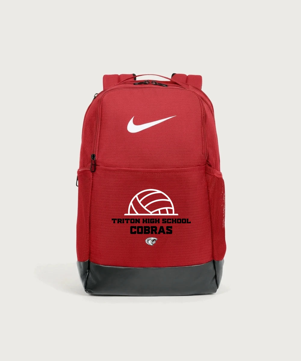 Triton High School Volleyball (Girls) - University Red Nike Brasilia Medium Backpack NKDH7709